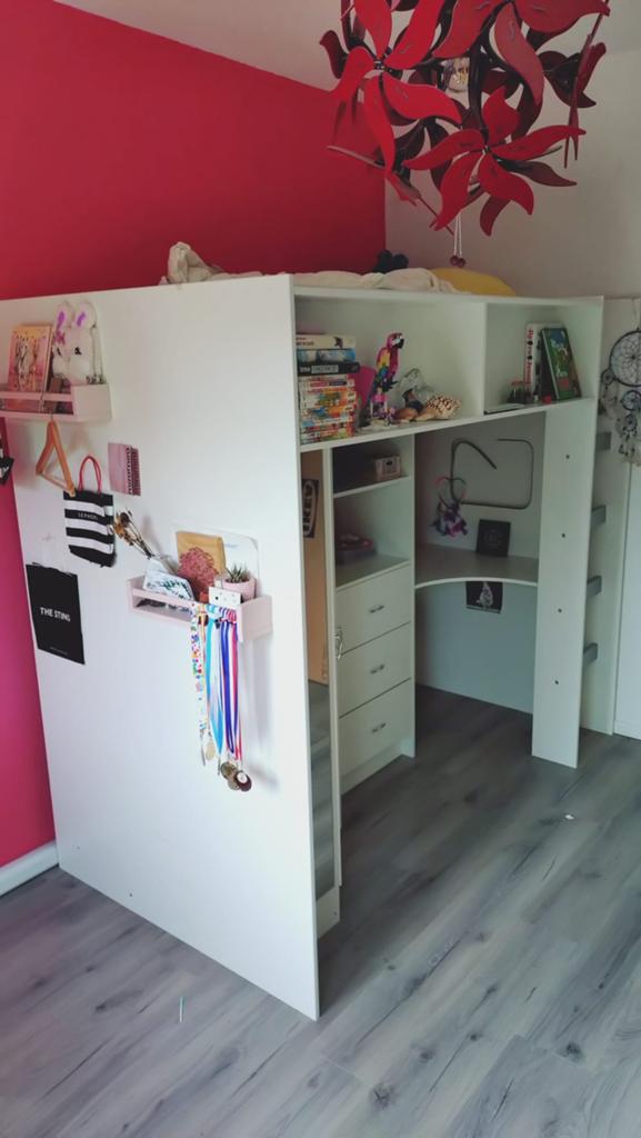 Hoogslaper, zelf demonteren, Kinderen en Baby's, Kinderkamer | Stapelbedden en Hoogslapers, Ophalen, Gebruikt, Hoogslaper