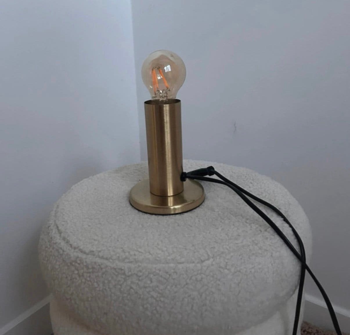 Moderne tafellamp goudkleurig met LED filament lamp, Goud, Inclusief lichtbron, Metaal, Modern