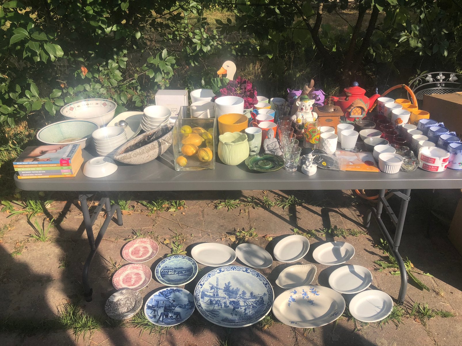 Delfs blauw porselein mosa rommelmarkt spullen, Ophalen