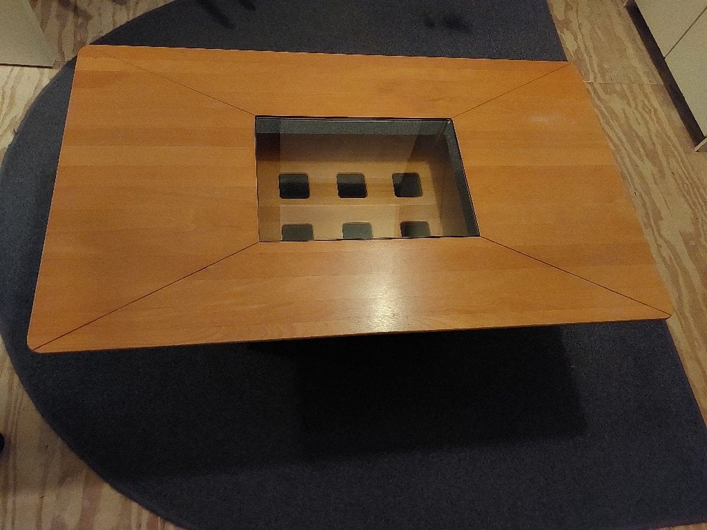 massief beuken salontafel, Huis en Inrichting, Ophalen, Gebruikt, 100 tot 150 cm, Modern strak