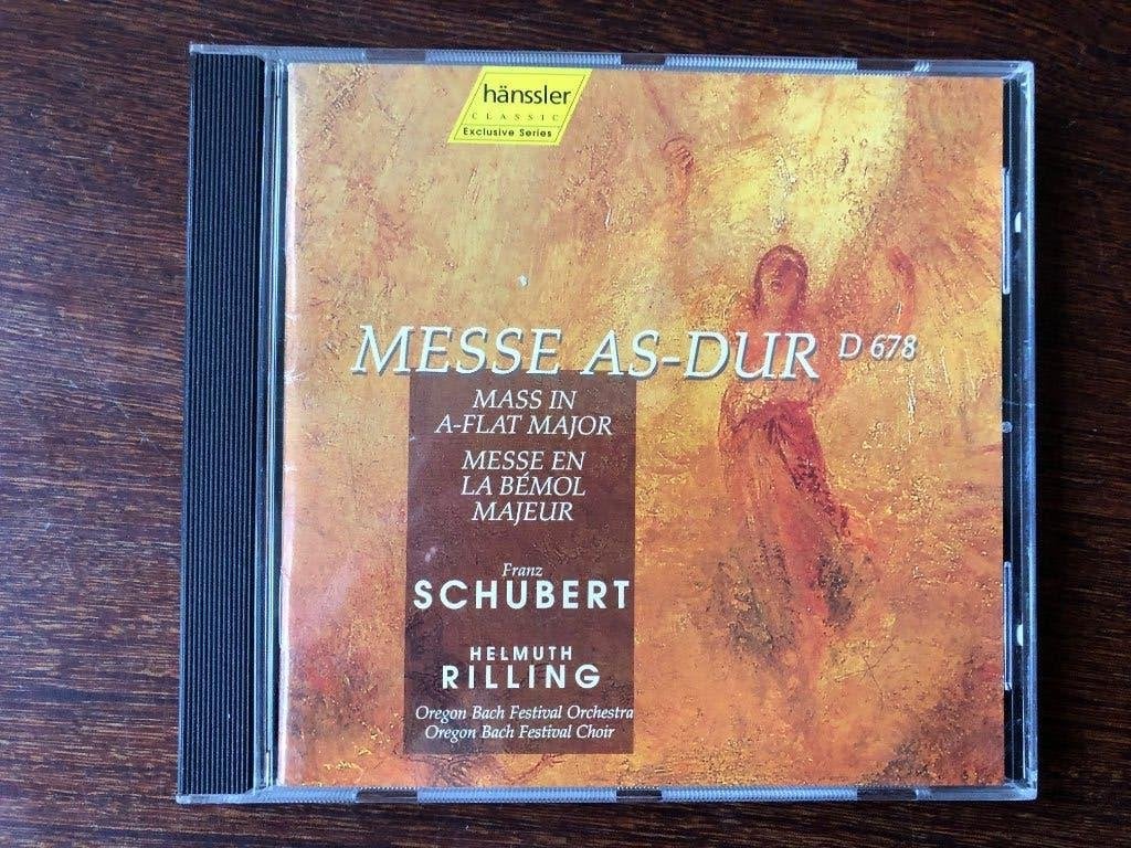 * Schubert - Messe AS-DUR Rilling, Bach Festival Orkest Koor, Ophalen of Verzenden, Barok, Zo goed als nieuw, Overige typen