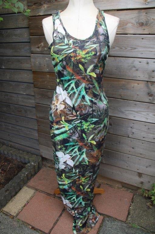 Jurk groen/ geel Geisha mt XL/42 Vaste prijs, Geisha, Maat 42/44 (L), Ophalen of Verzenden, Zo goed als nieuw
