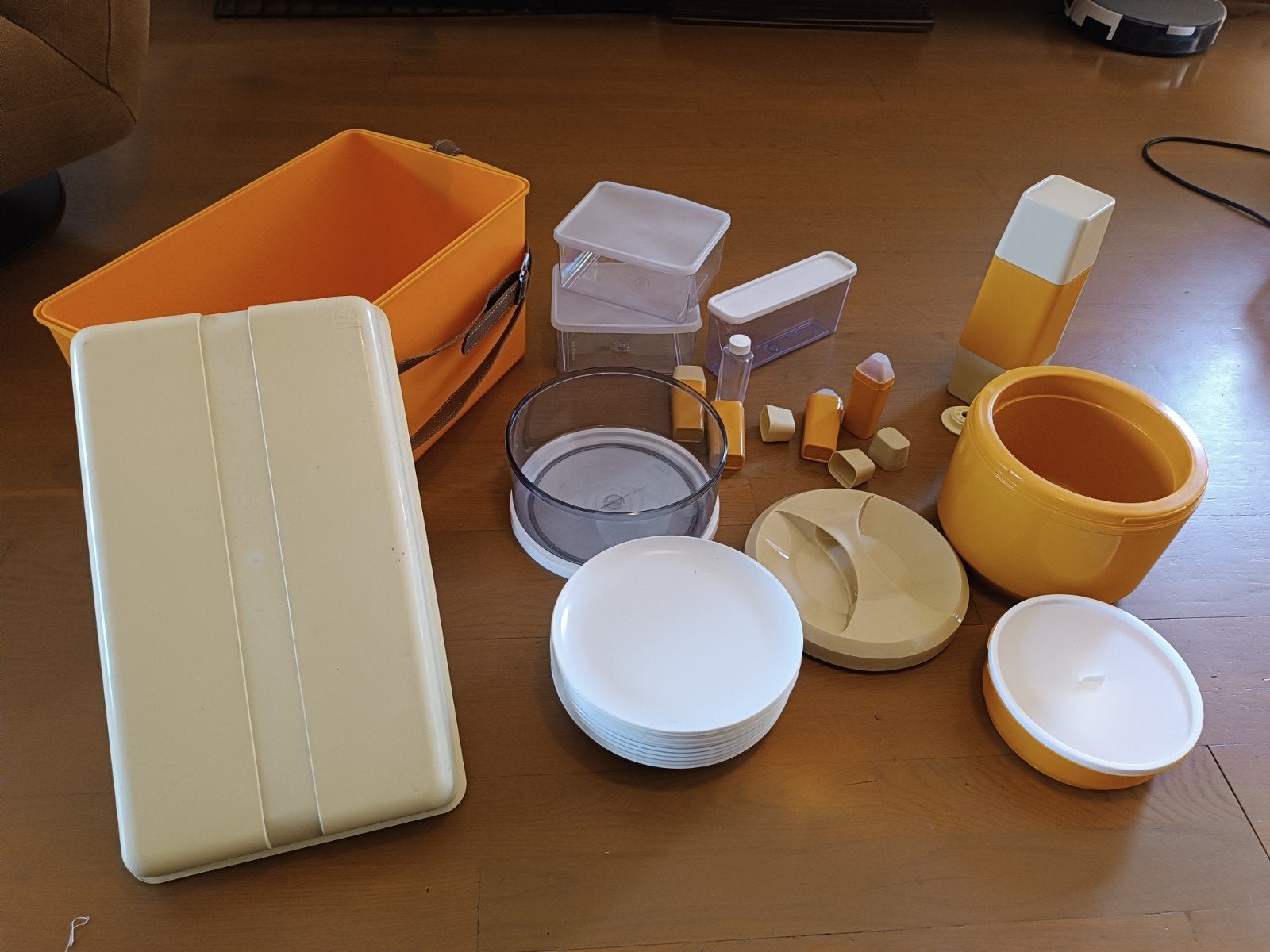 Retro picknick setje. Koelbox vintage, Hobby en Vrije tijd, Picknickmanden, Ophalen