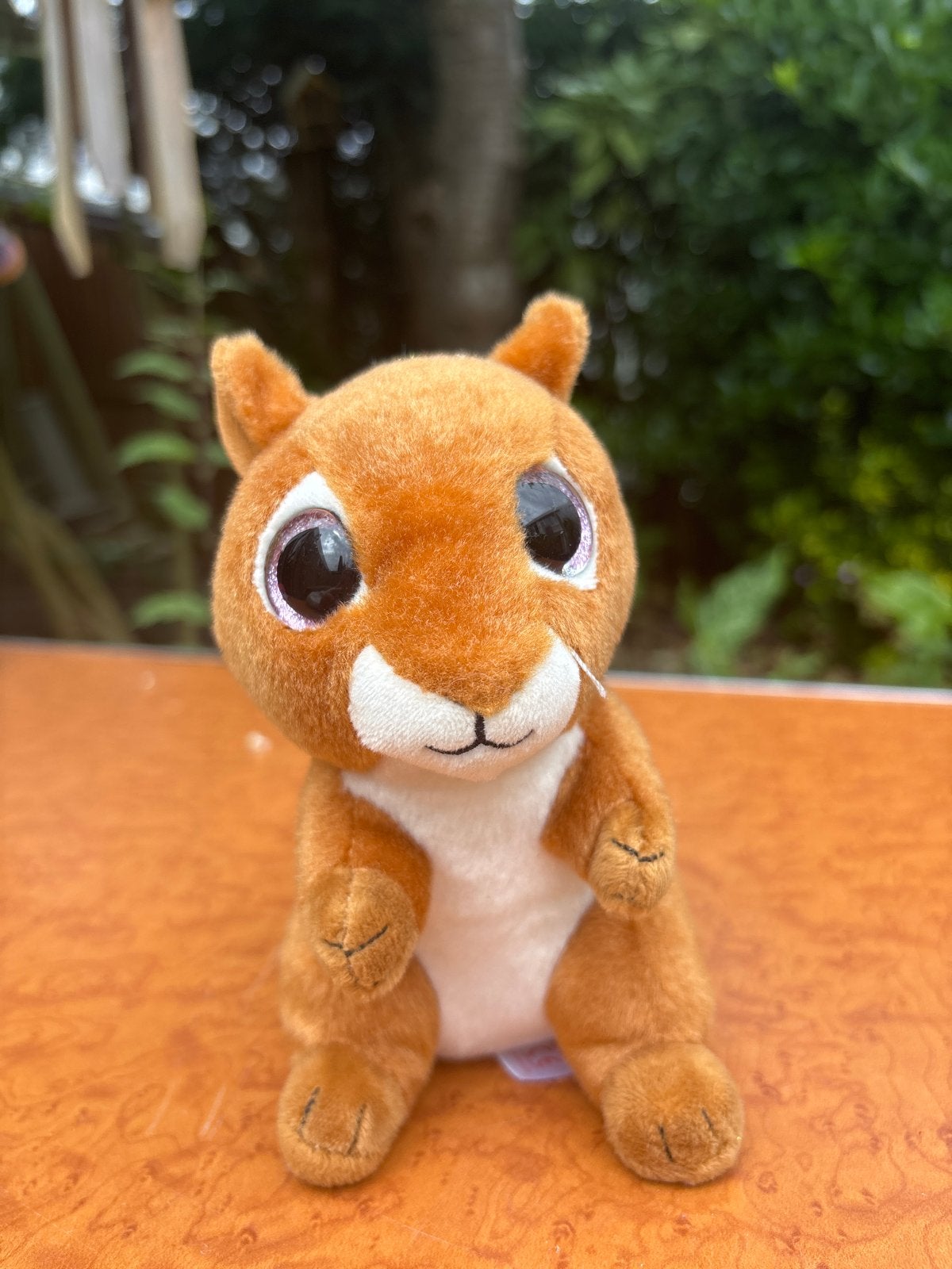 Schattige eekhoorn knuffel met grote ogen, Overige typen, Ophalen of Verzenden, Zo goed als nieuw, Klein (minder dan 20 cm)
