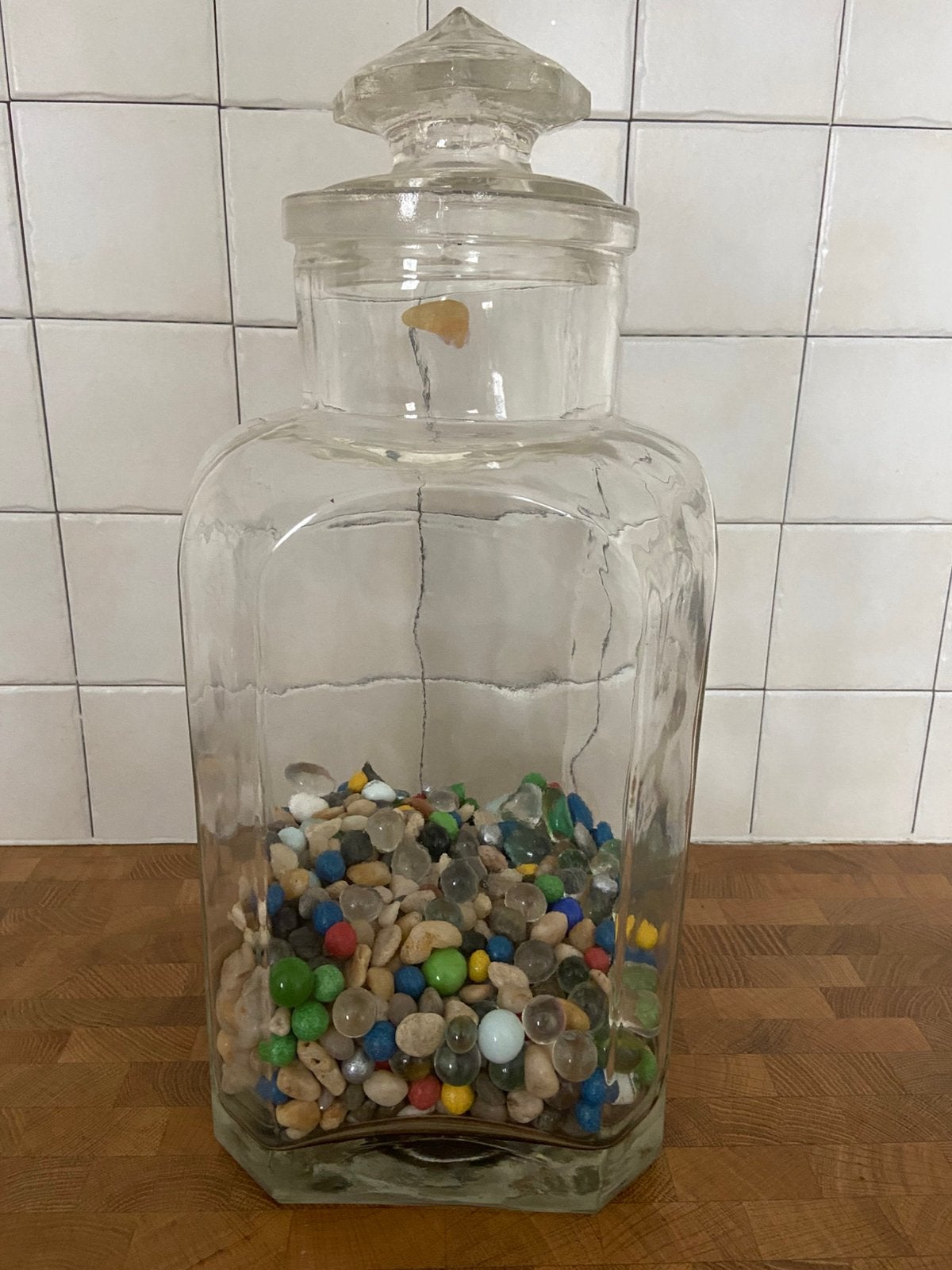 Grote glazen pot met deksel - Apothekerspot, Ophalen of Verzenden