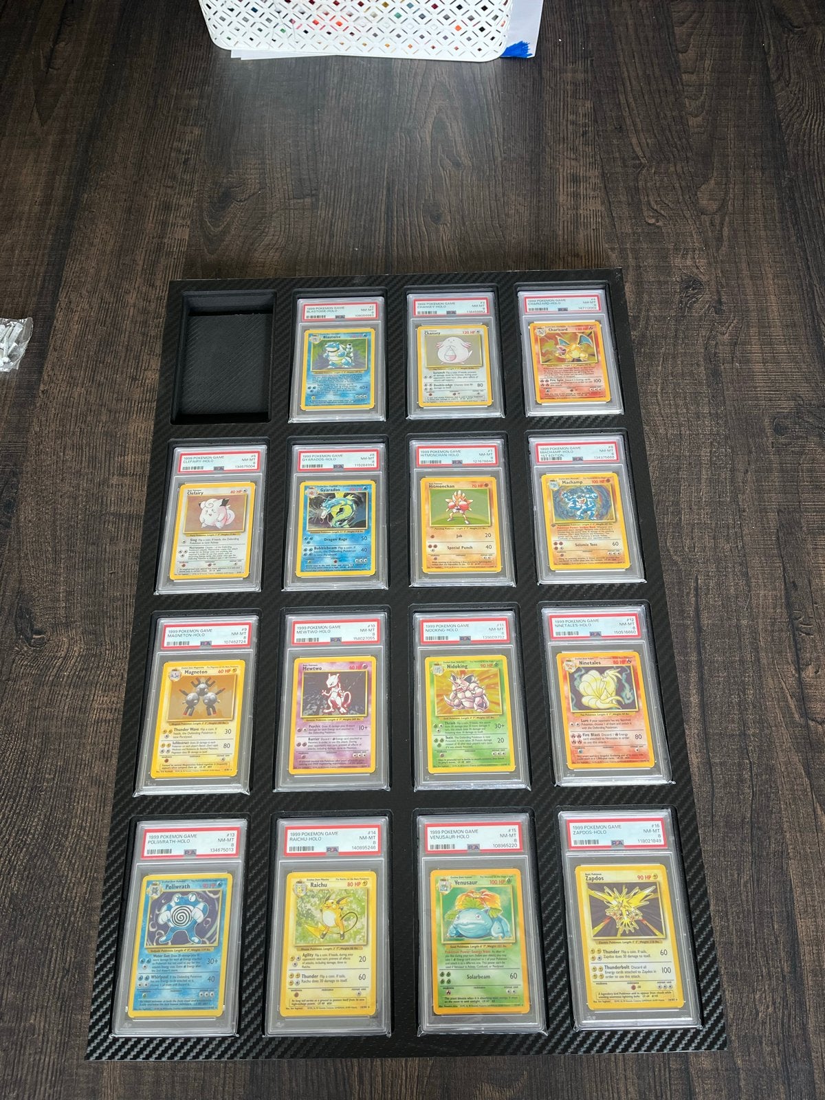 Complete 1999 base set holo PSA 8 Unlimited vintage set!, Ophalen of Verzenden, Zo goed als nieuw, Meerdere kaarten, Foil