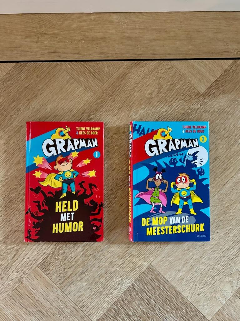 Boeken Grapman deel 1 & 3 - Mop van de meesterschurk, Boeken, Ophalen of Verzenden, Zo goed als nieuw, Fictie algemeen