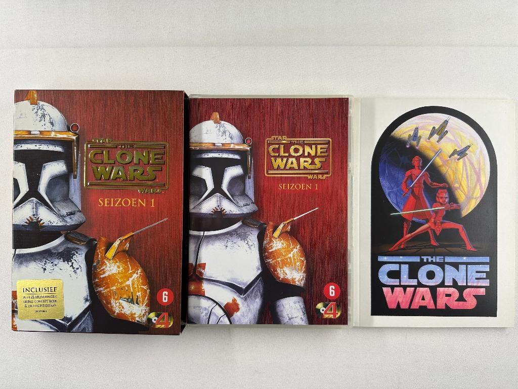 Star Wars the Clone Wars Seizoen 1 DVD + Concept boek, Europees, Tekenfilm, Alle leeftijden, Boxset