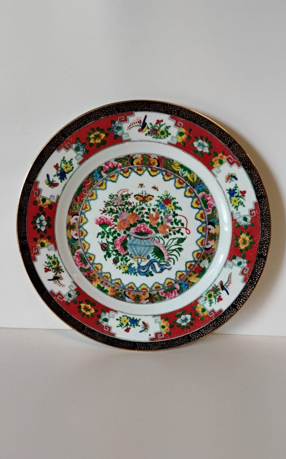Handbeschilderd Chinees porseleinen bord, Ophalen of Verzenden