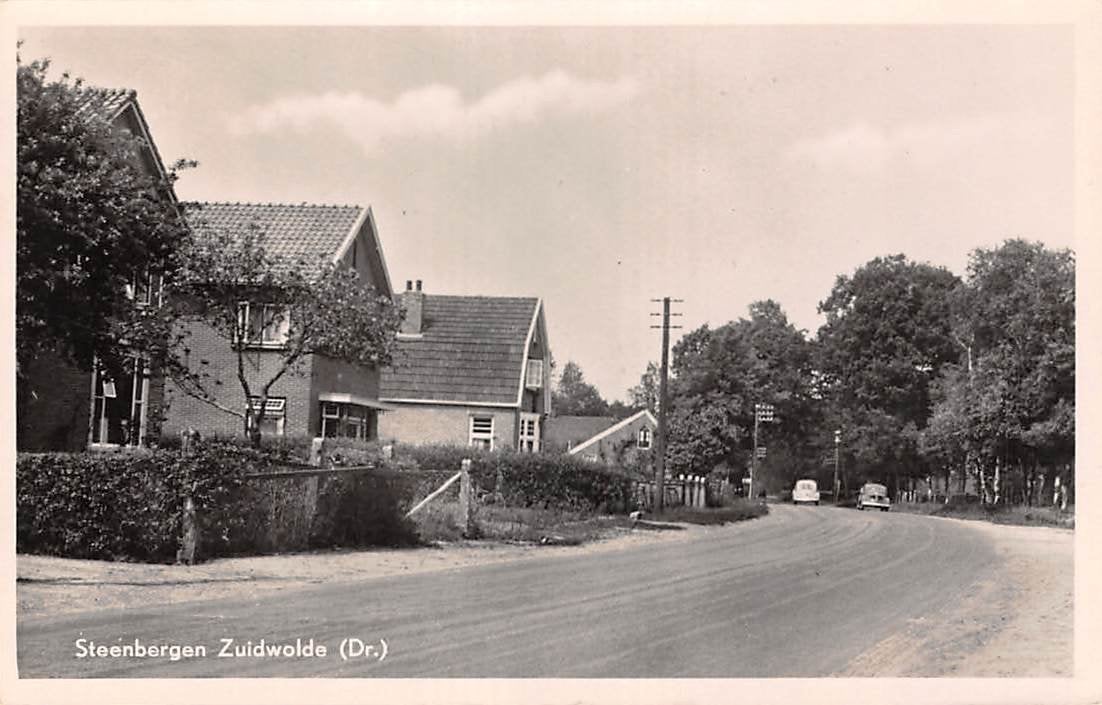Steenbergen Zuidwolde (Dr.), Verzamelen, Ansichtkaarten | Nederland, Verzenden, 1940 tot 1960, Gelopen, Drenthe