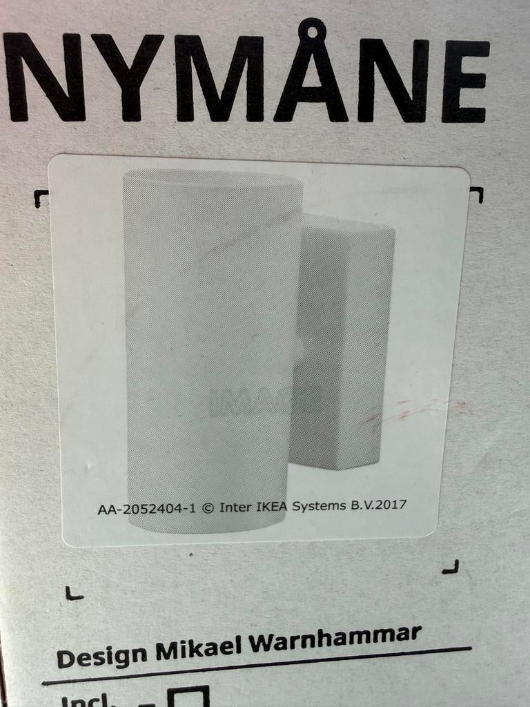 IKEA Nymåne wandlamp, wit, Mikael Warnhammar design, Huis en Inrichting, Lampen | Wandlampen, Ophalen of Verzenden, Zo goed als nieuw