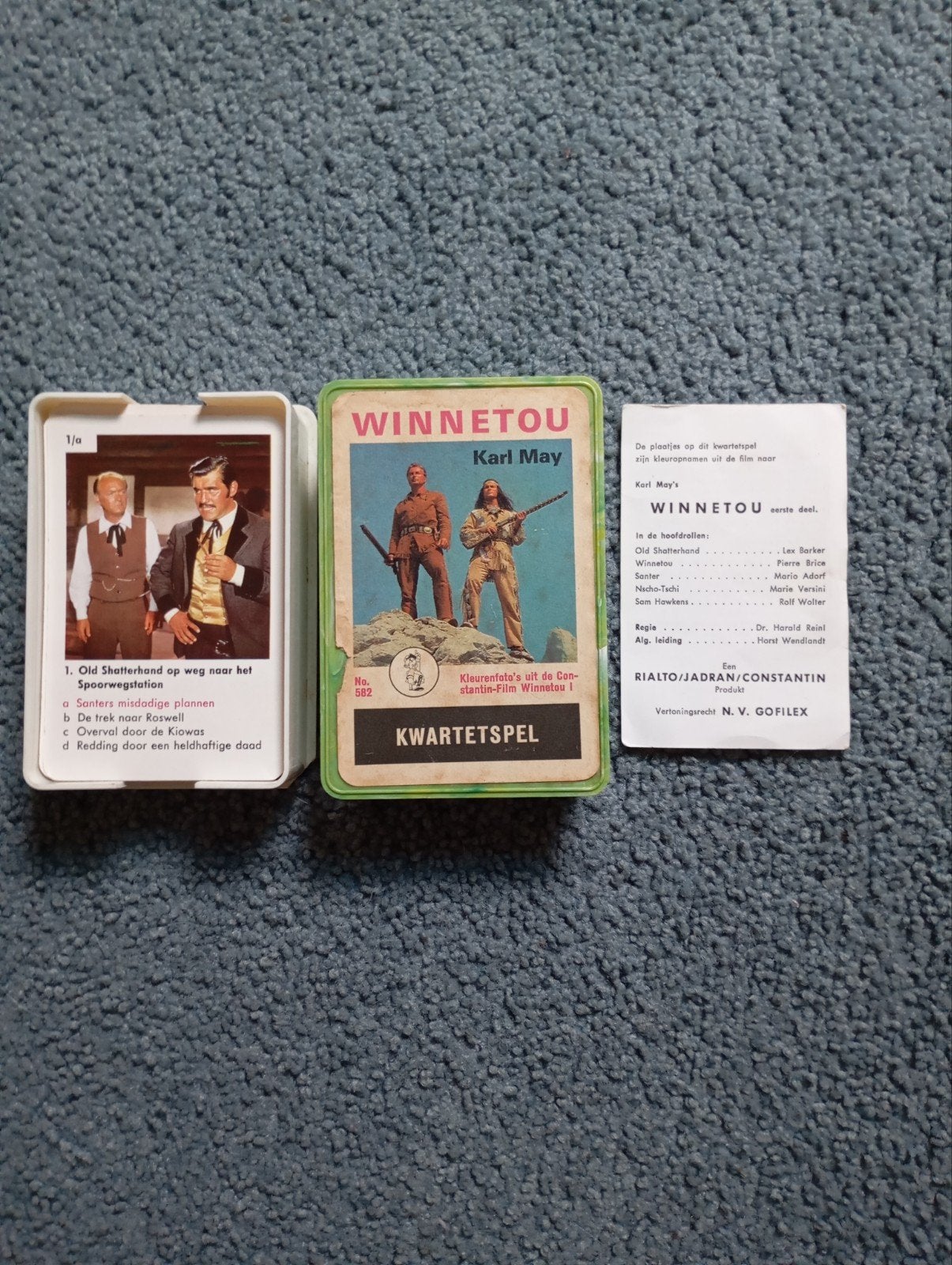 Vintage Kwartet Winnetou Karl May No 582, Antiek en Kunst, Ophalen of Verzenden