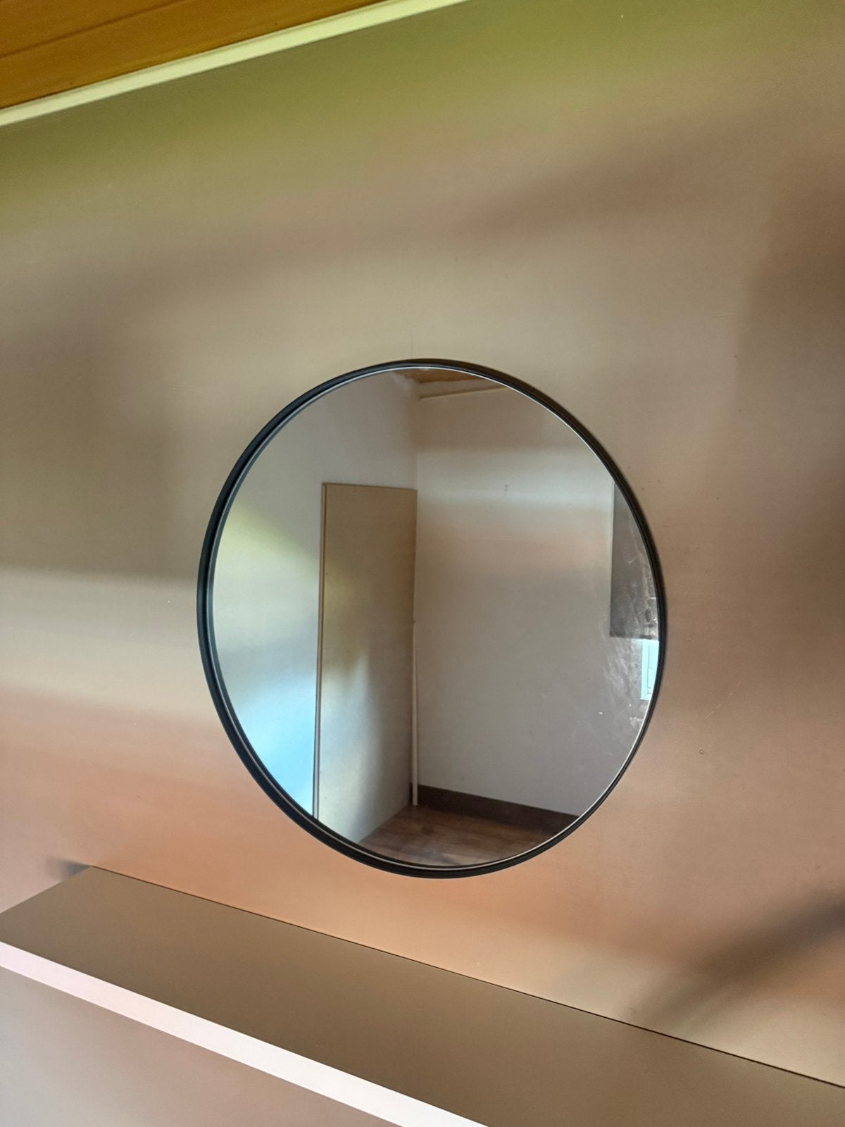 Spiegel 70 cm rond, Huis en Inrichting, Woonaccessoires | Spiegels, Ophalen, Rond, Zo goed als nieuw, Minder dan 100 cm