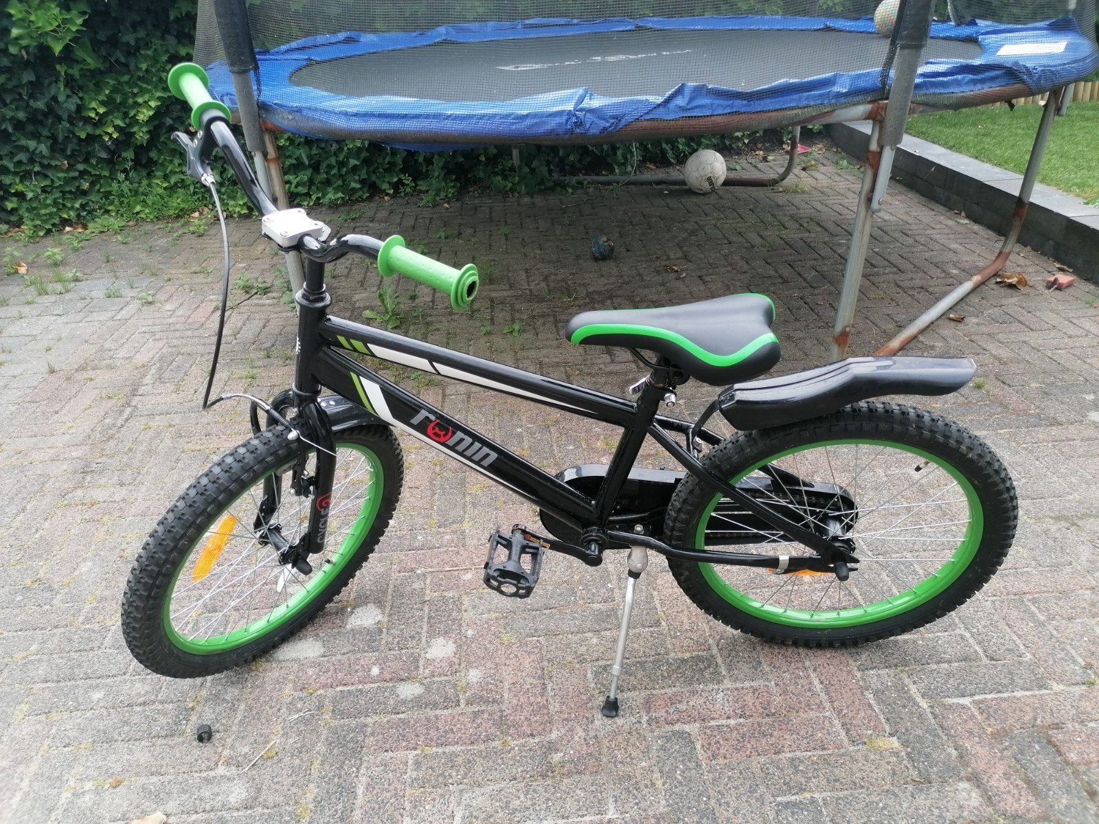 Stoere Ronin kinderfiets 20 inch - Zwart/Groen, Ophalen, Gebruikt, 20 inch of meer