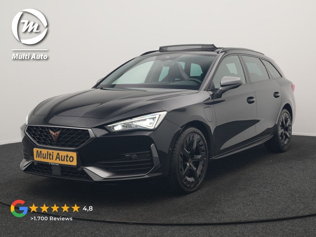 CUPRA Leon Sportstourer 1.4 e-Hybrid VZ Black Edition PHEV 2, Auto's, Cupra, 77 km/l, Gebruikt, Zwart, 4 cilinders