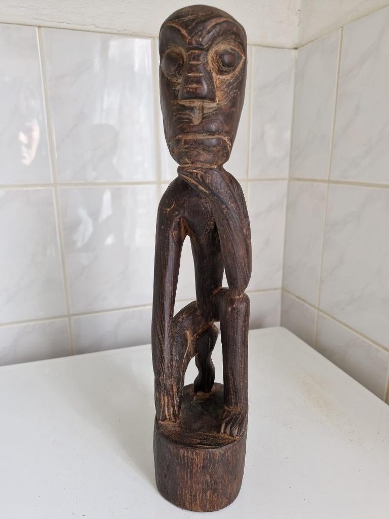 Aziatisch houten beeld uit Thailand, Antiek en Kunst, Ophalen, Houtsnijwerk, 20 - 50 cm, Hout