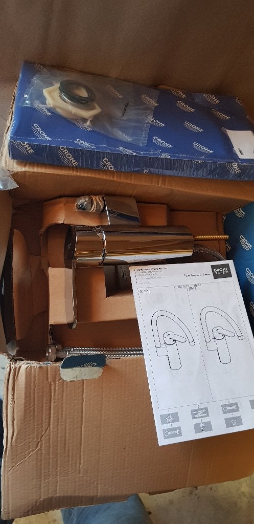 Grohe Eurostyle C keukenmengkr hoge uitloop chroom 30221002, Ophalen, Nieuw, Chroom, Kraan