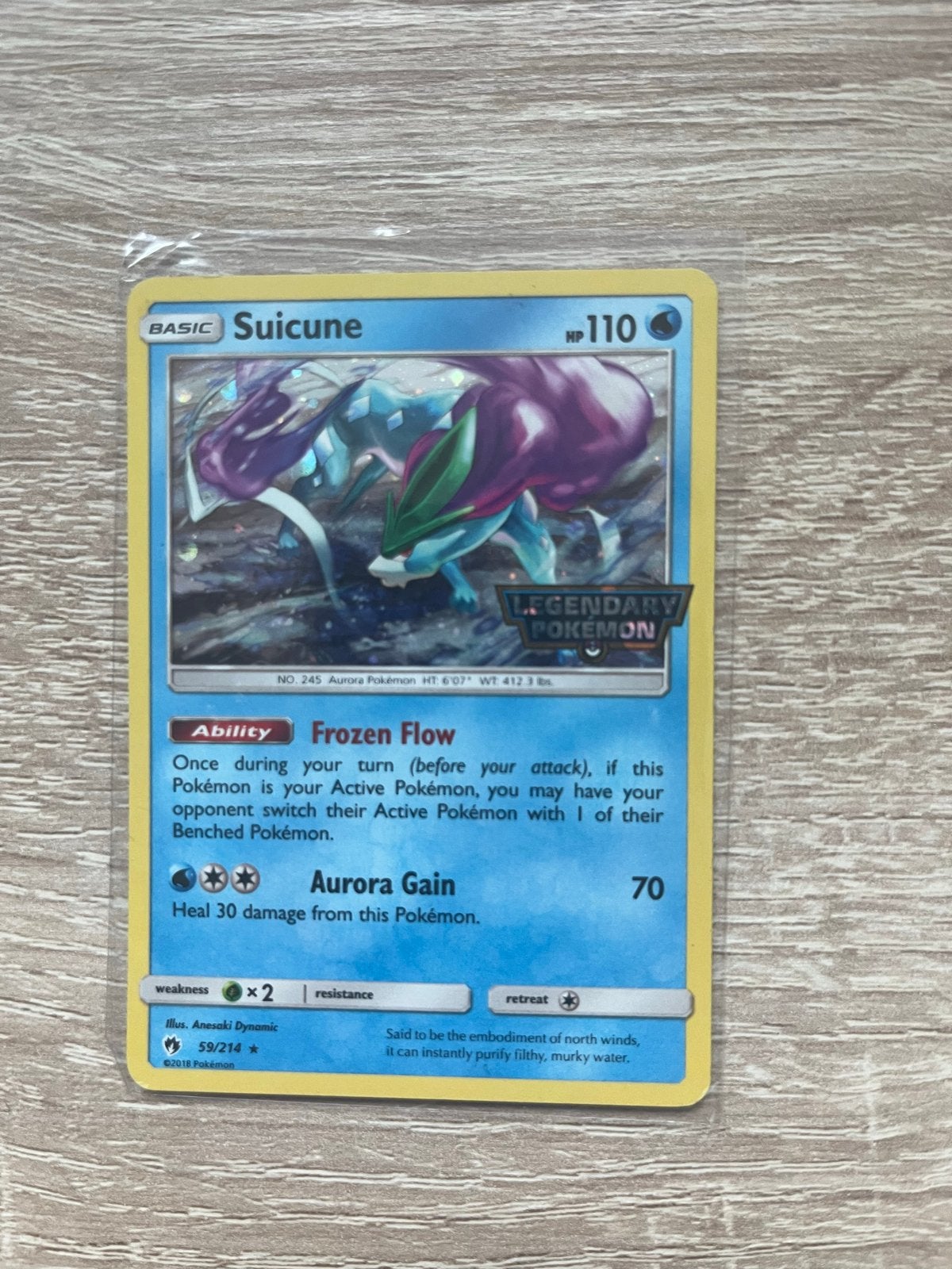 Suicune Pokémon kaart (Near Mint), Ophalen of Verzenden, Zo goed als nieuw, Losse kaart
