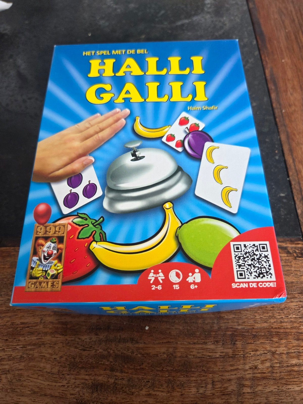 Halli Galli - Het snelle fruitspel met de bel, Een of twee spelers, Ophalen of Verzenden, Zo goed als nieuw, 999 Games