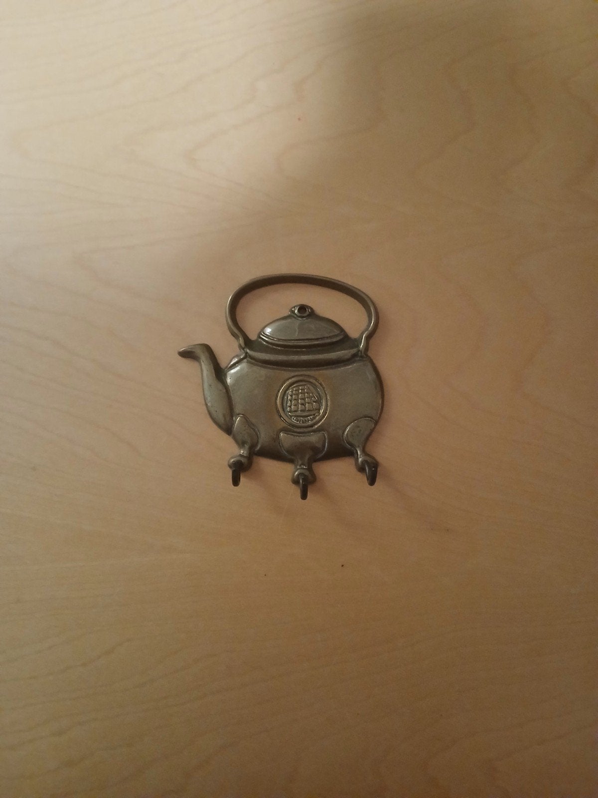 Vintage theepot sleutelrekje/kapstokje, Ophalen of Verzenden