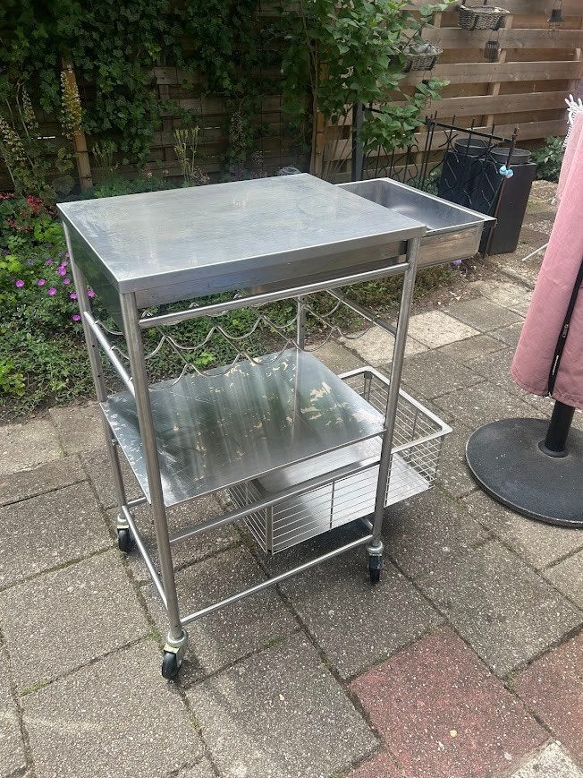 RVS IKEA Trolley / Keukentrolley op wielen, Ophalen, Gebruikt, IKEA, Overige materialen