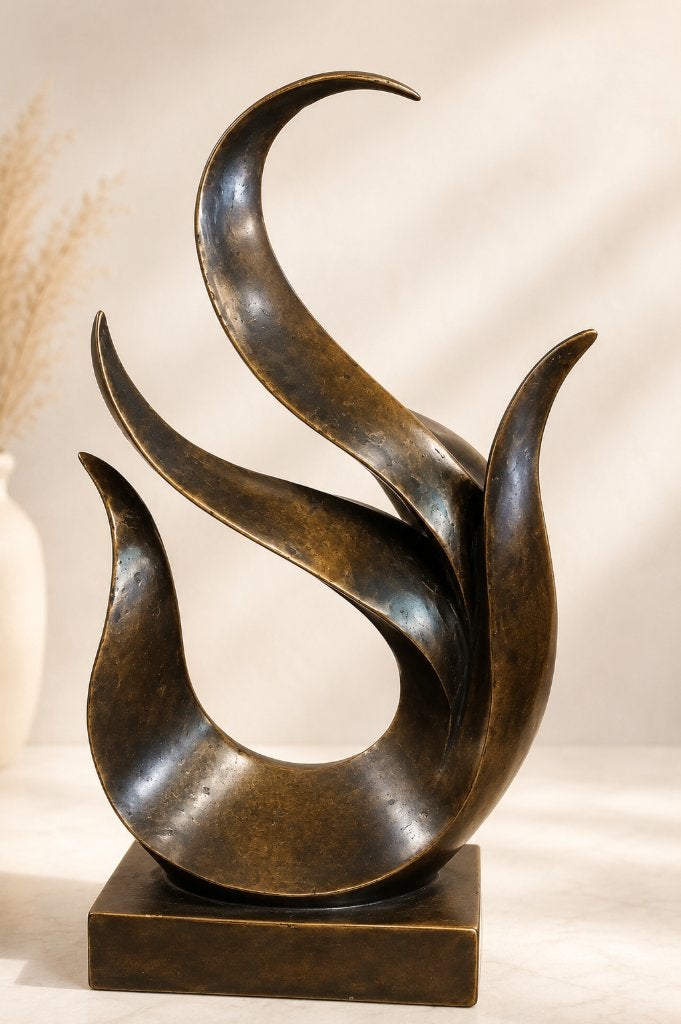 VLAM / ABSTRACT / Bronzen beeld, Ophalen of Verzenden, Brons, Beeld