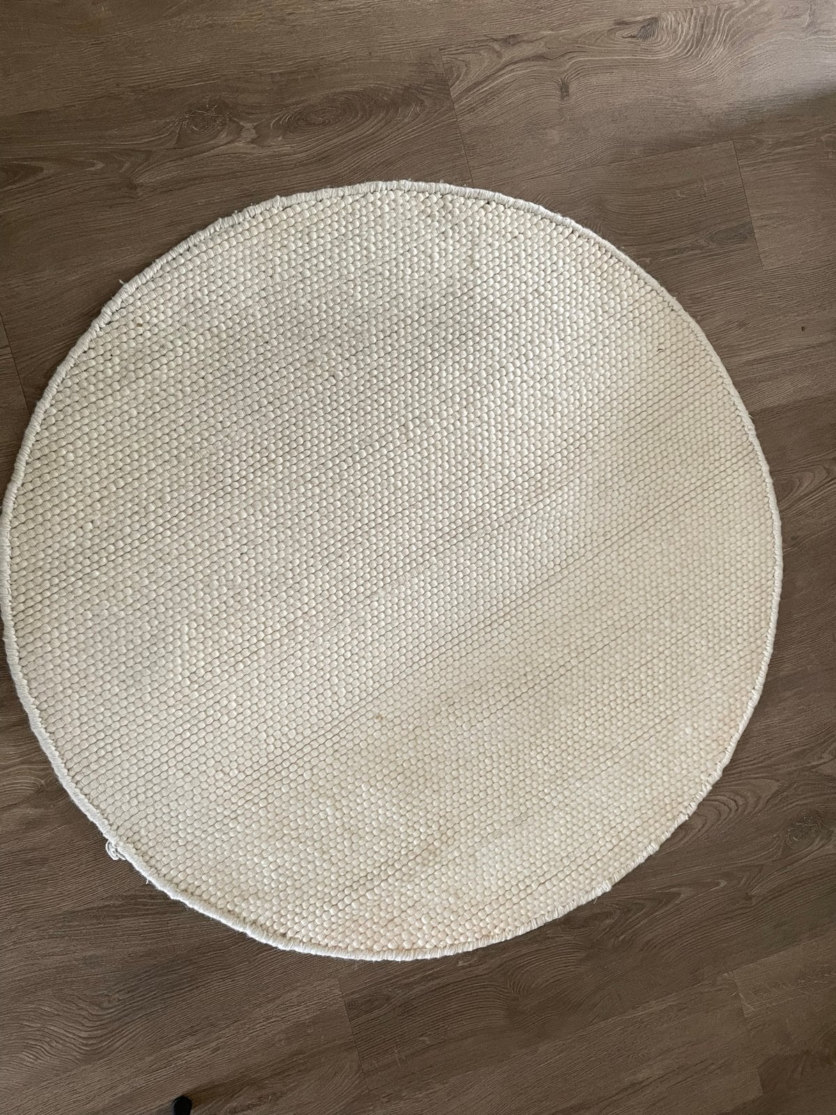 Rond vloerkleed FRAAI Home & Living - Wit/Beige (120 cm Ø), Ophalen, Gebruikt, 100 tot 150 cm, Wit