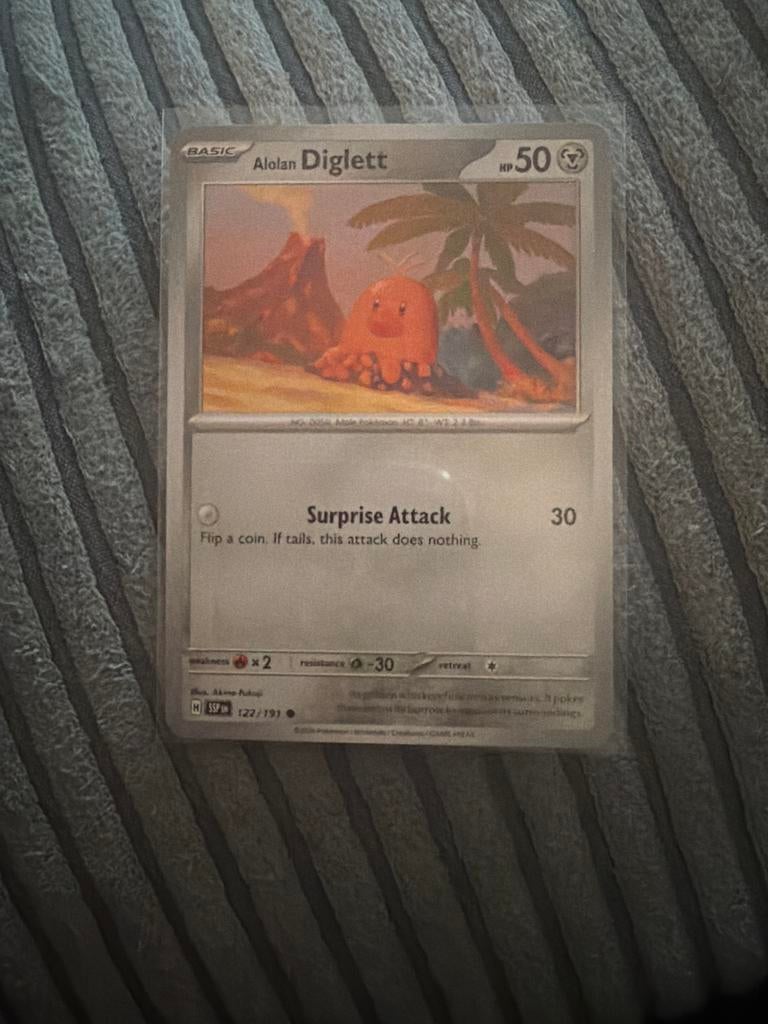 Alolan Diglett Pokémon Kaart (122/191) - SSP, Ophalen of Verzenden, Zo goed als nieuw, Losse kaart