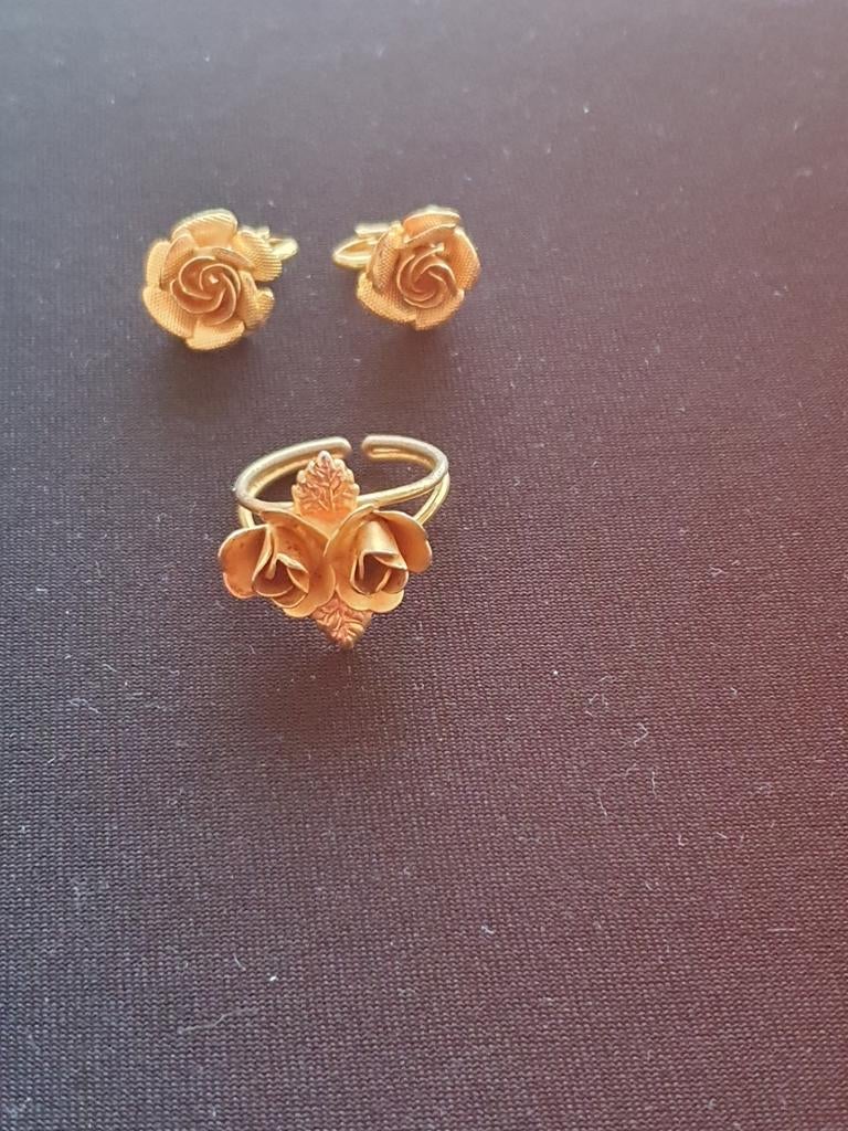 Leuke ring met oorbelletjes, Ophalen of Verzenden, Overige materialen, Overige merken