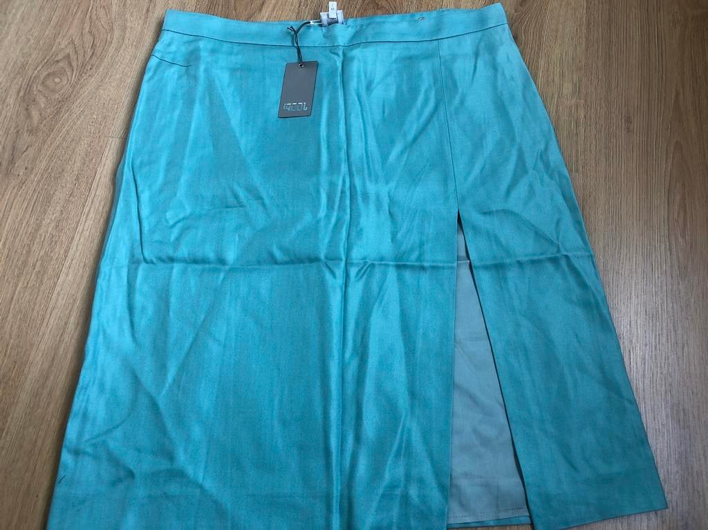 Joop turquoise zijde recht rokje netjes hoge split l, Kleding | Dames, Rokken, Blauw, Maat 42/44 (L), Nieuw, Joop