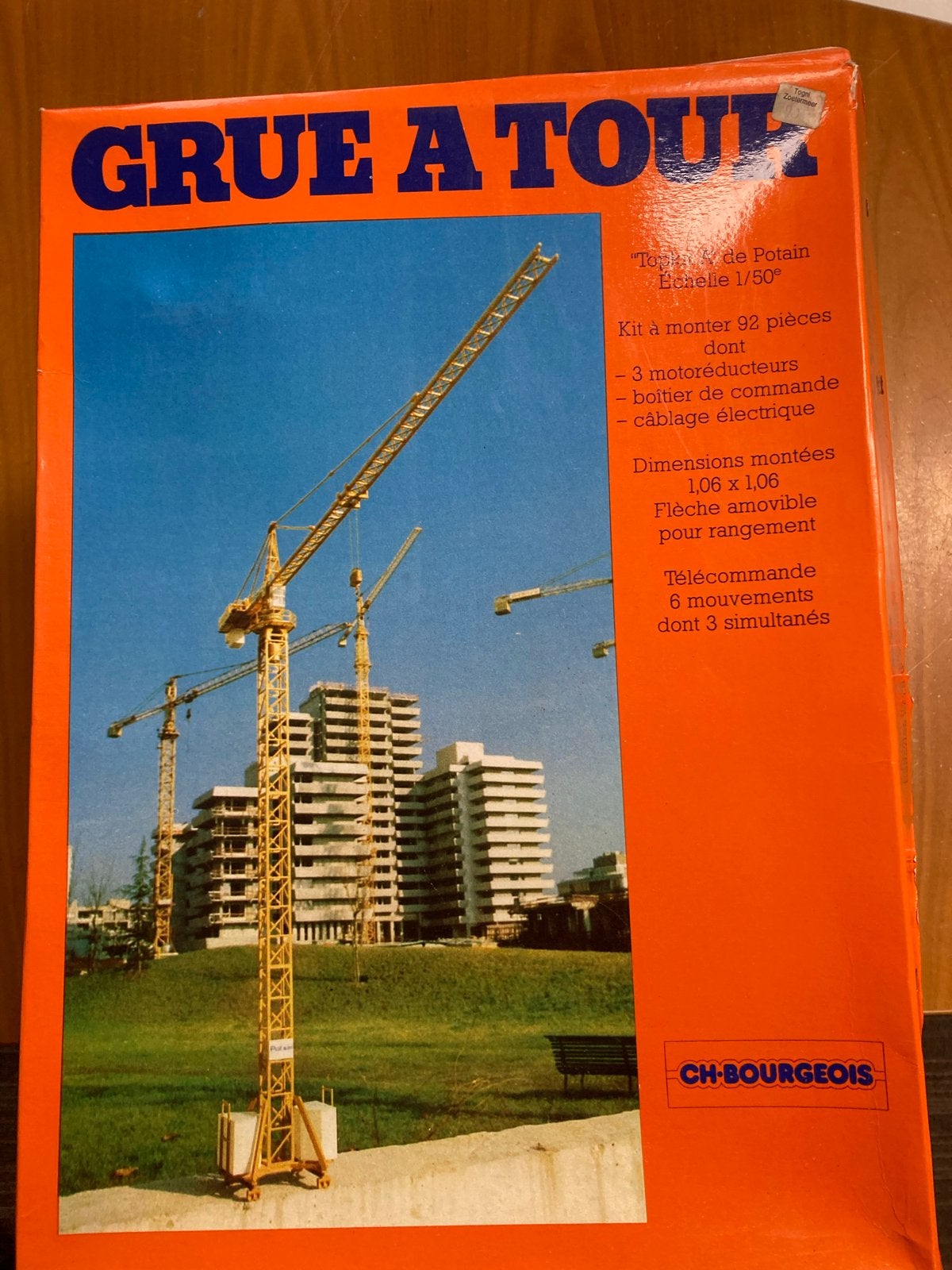 CH-BOURGEOIS GRUE A TOUR Kraanmodel 1:50 (niet compleet), Gebruikt, Ophalen of Verzenden, W, W