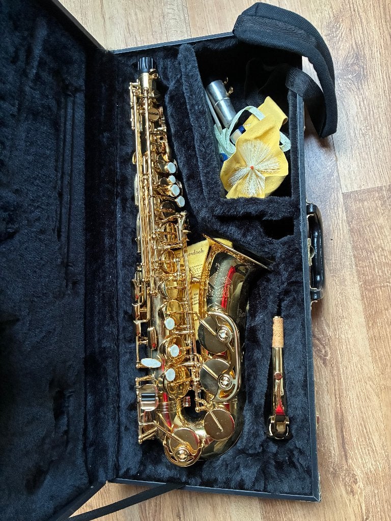 Altsaxofoon Trevor J. James & Co, Ophalen, Zo goed als nieuw, Met koffer of tas
