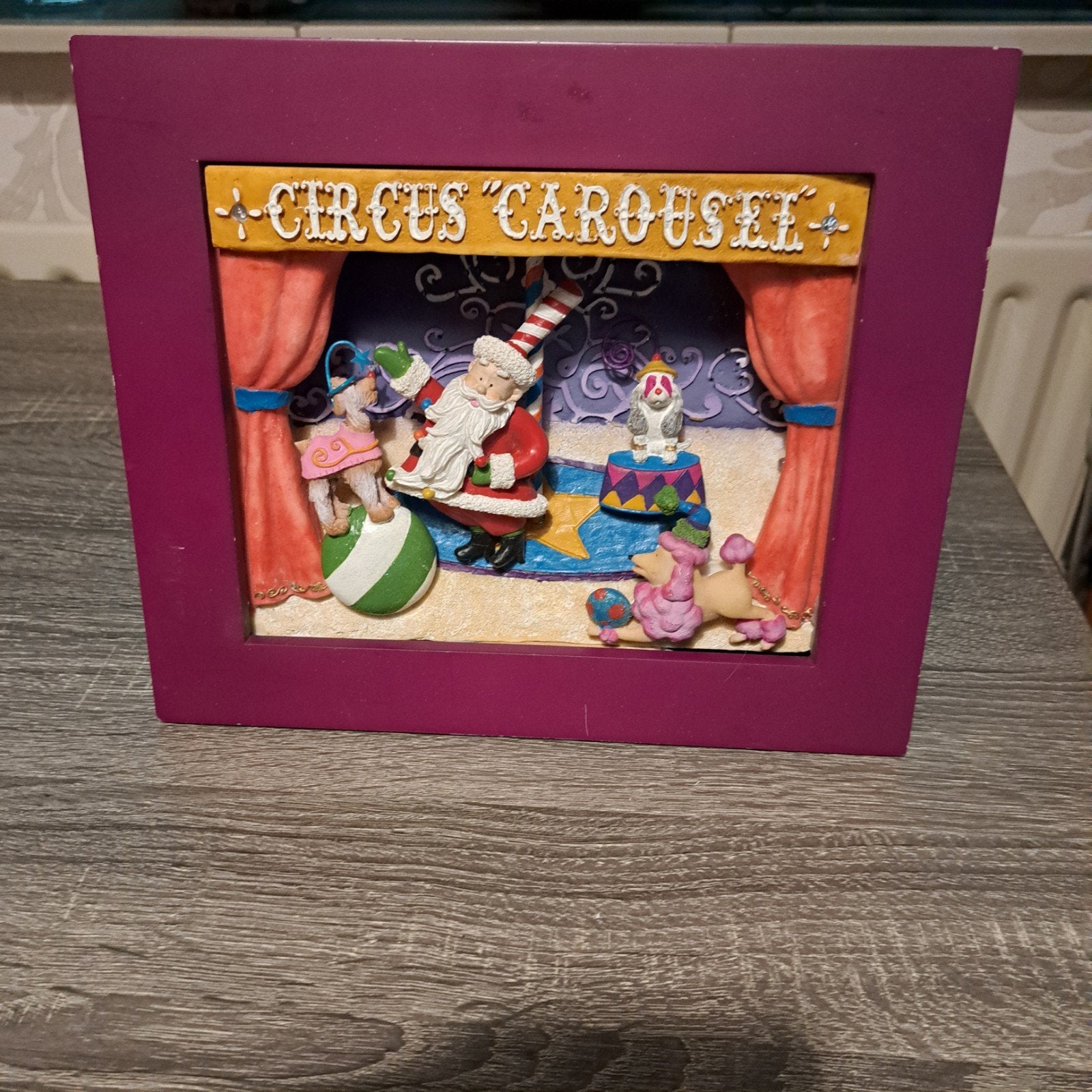 Circus Carrousel Kerstdecoratie - Uniek en Feestelijk, Hout, Meerkleurig, Overige stijlen, Ophalen of Verzenden