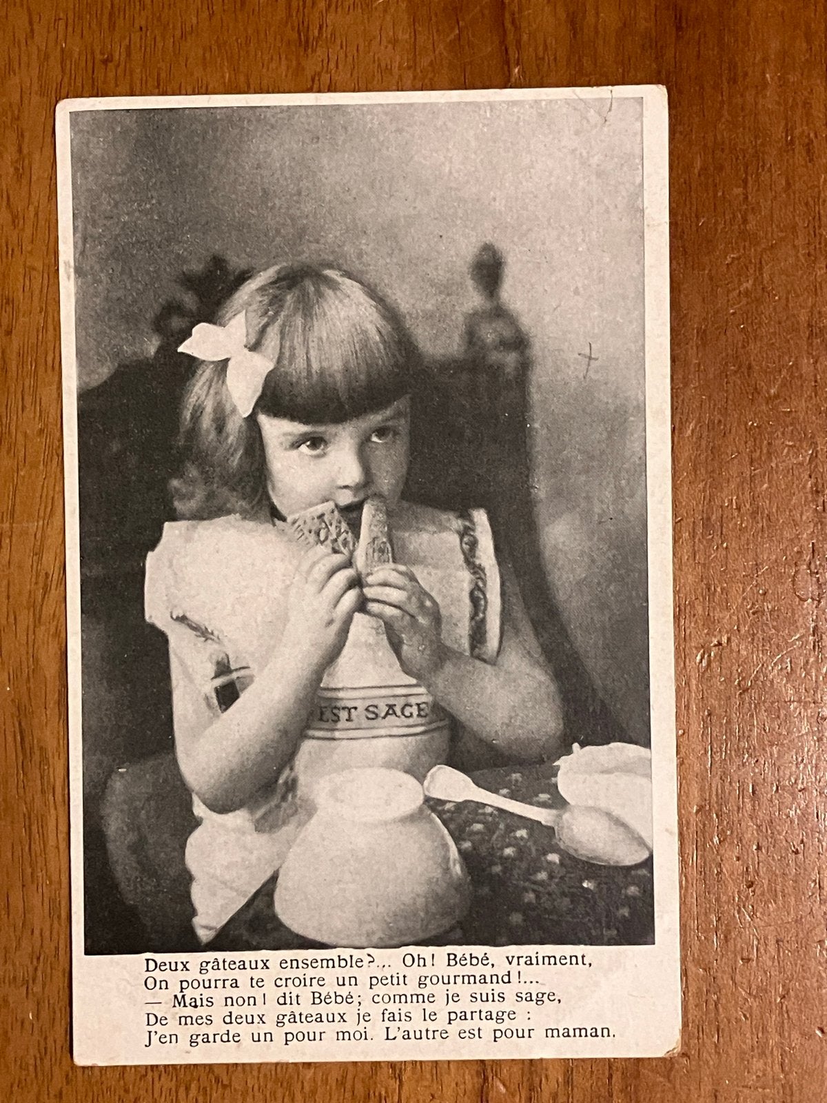 Lief Meisje met Koekjes, Ophalen of Verzenden, Voor 1920, Ongelopen, Kinderen
