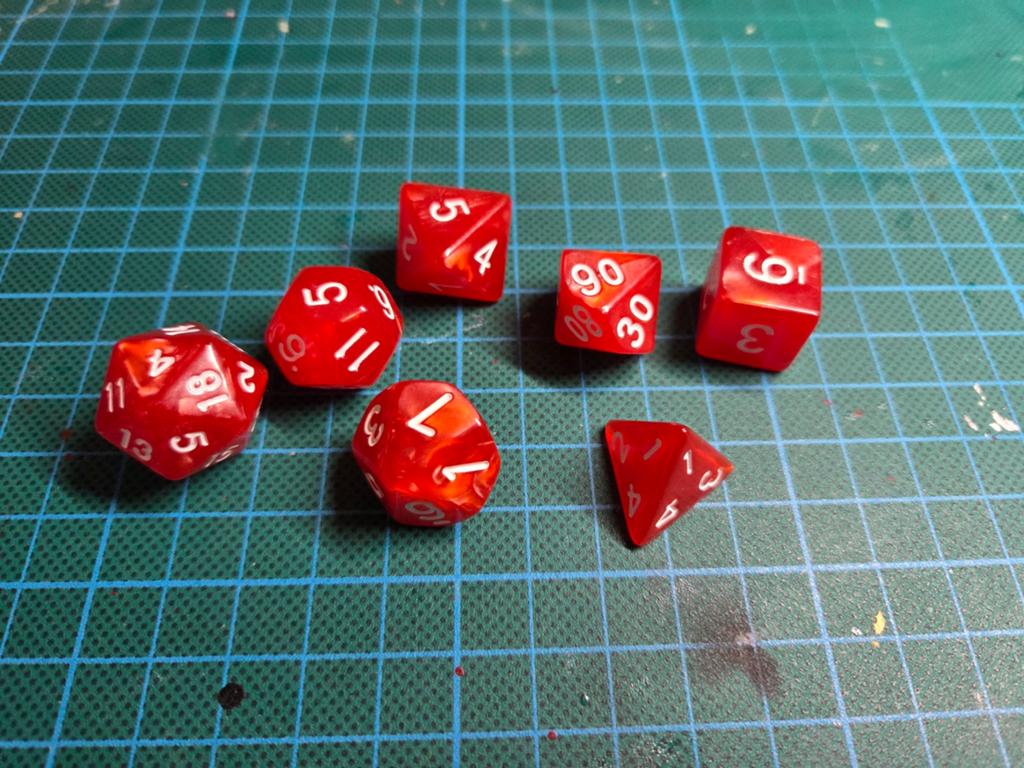 Dungeons and Dragons Dobbelstenen, Ophalen of Verzenden, Zo goed als nieuw