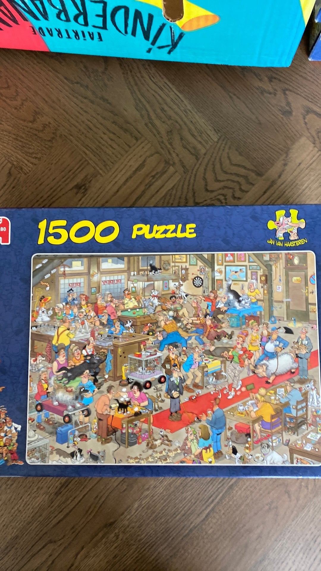 Jan van Haasteren, de hondenshow, 1500 stukjes, Hobby en Vrije tijd, Denksport en Puzzels, Ophalen, 500 t/m 1500 stukjes, Zo goed als nieuw