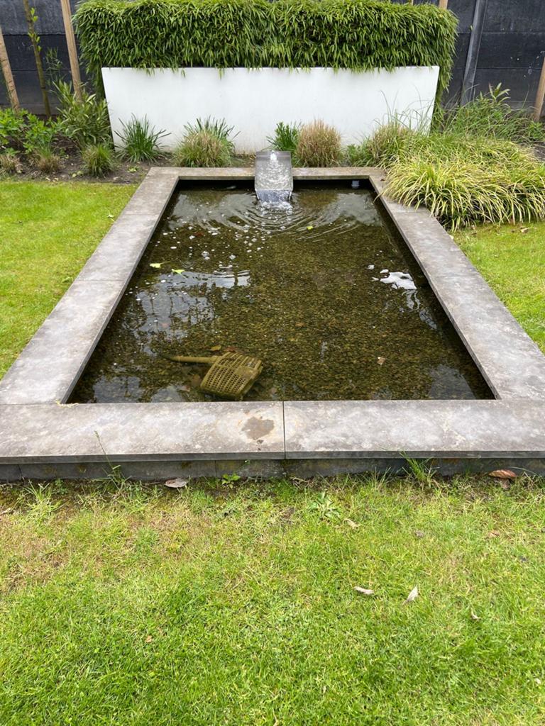 Moderne spiegelvijver met waterval en pomp, Tuin en Terras, Vijvers, Ophalen, Gebruikt