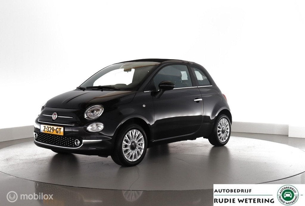 Fiat 500 Cabrio 1.0 Hybrid Dolcevita Finale airco|cruise|dab, Voorwielaandrijving, Stof, Euro 6, 4 stoelen
