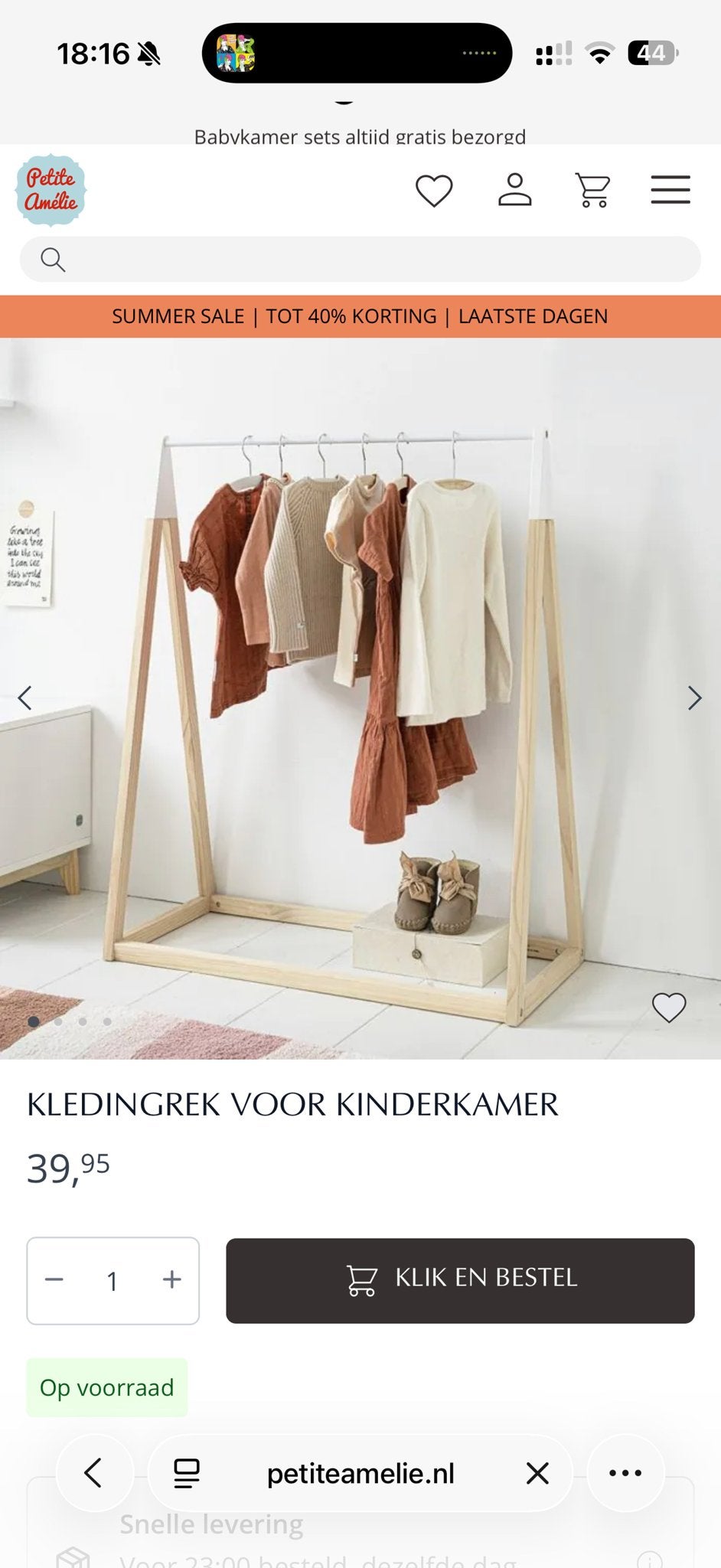 Petite Amélie kledingrek nieuw in doos, Ophalen, Nieuw, Petite Amélie, Overige typen