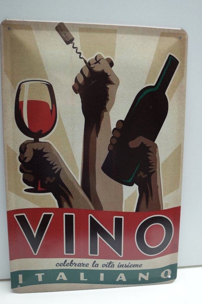 VINO ITALIANO  WAND BORD voor WIJNBAR of WIJNKELDER, 20 cm, Nieuw, Ophalen of Verzenden, 30 cm