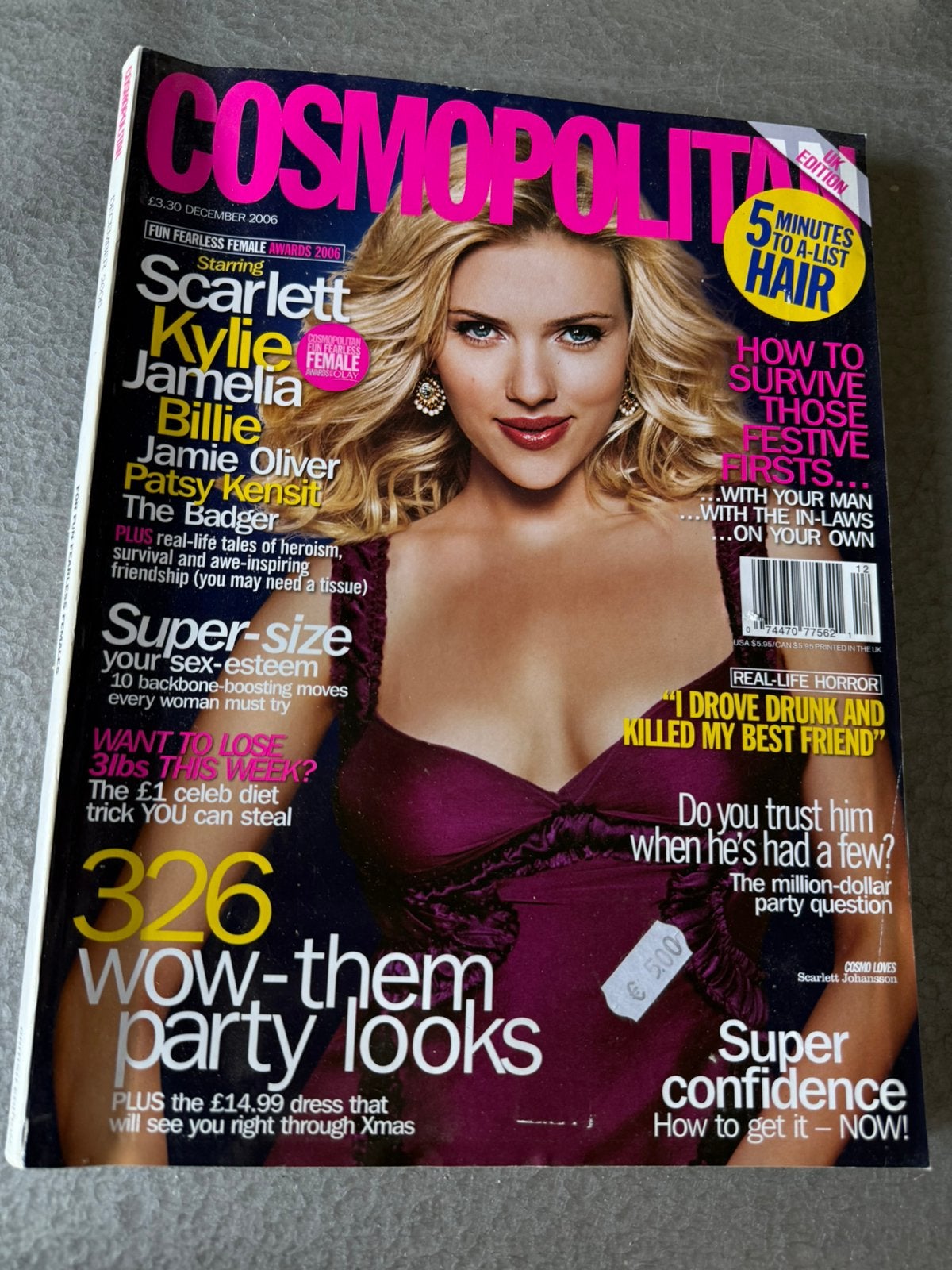 Cosmopolitan UK dec 2006 - Scarlett Johansson, Ophalen of Verzenden, Gelezen, Glossy