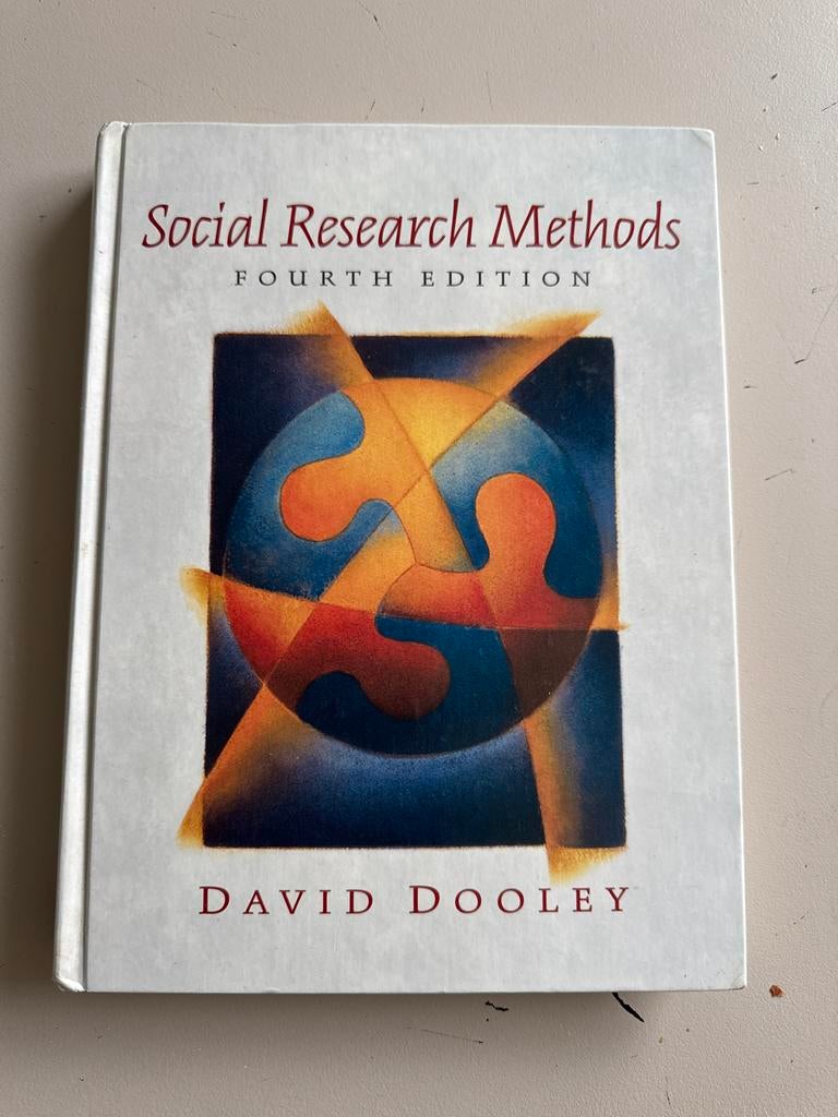 Social Research Methods - David Dooley (Hardcover), Ophalen of Verzenden, Gamma, Gelezen, WO
