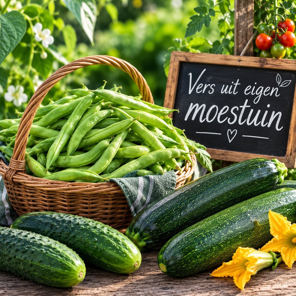 Verse biologische groenten uit eigen moestuin!, Ophalen, Nieuw