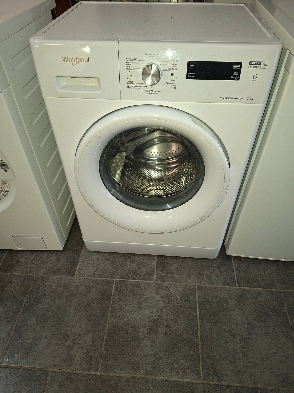 Whirlpool wasmachine (7kg), Ophalen, Gebruikt, Voorlader, 85 tot 90 cm