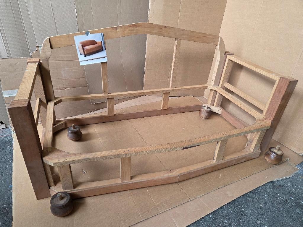 Amsterdamse School Bank frame., Ophalen, Amsterdamse School, 150 tot 200 cm, Tweepersoons
