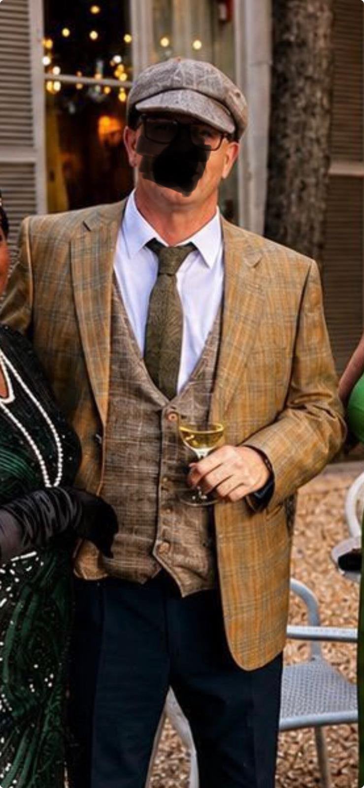 Roaring Twenties kostuum, Verzenden, Zo goed als nieuw, Blauw