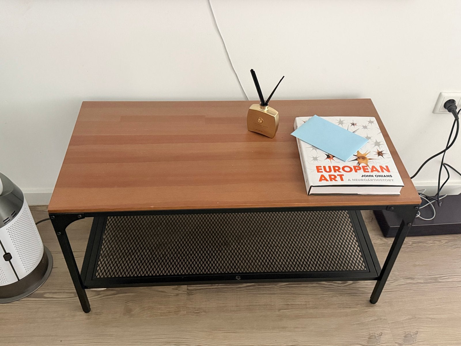 IKEA FJÄLLBO Salontafel - Zwart/Hout - Zo goed als nieuw, Ophalen, 50 tot 100 cm, Zo goed als nieuw, Metaal