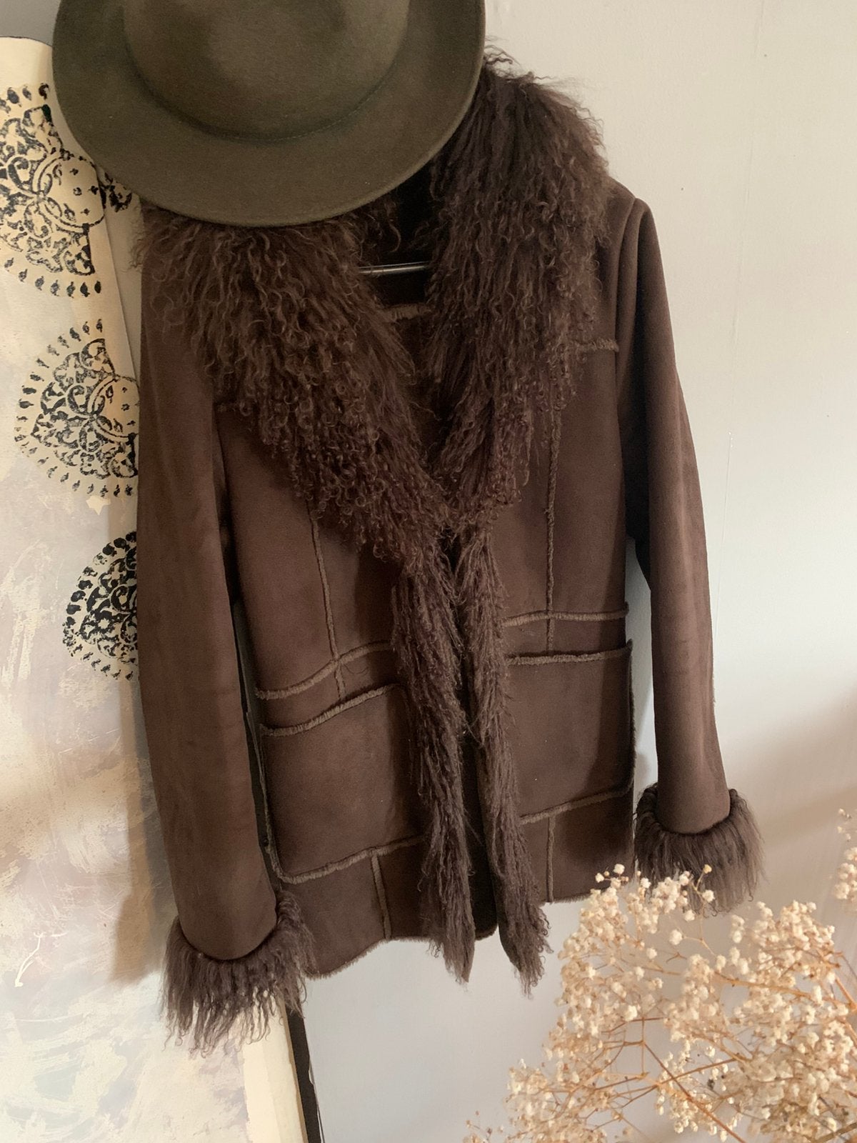 Vintage mongolian fur S, Maat 38/40 (M), -, Ophalen of Verzenden, Zo goed als nieuw