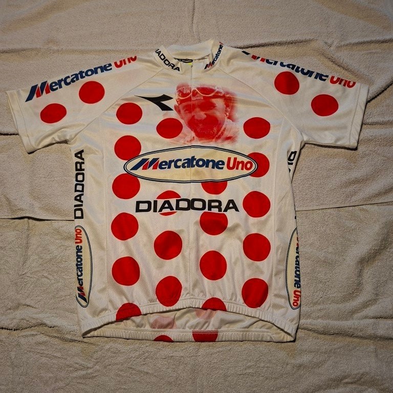 Vintage Pantani Mercatone Uno wielershirt jaren 90 maat L, Ophalen of Verzenden, Gebruikt, Kleding