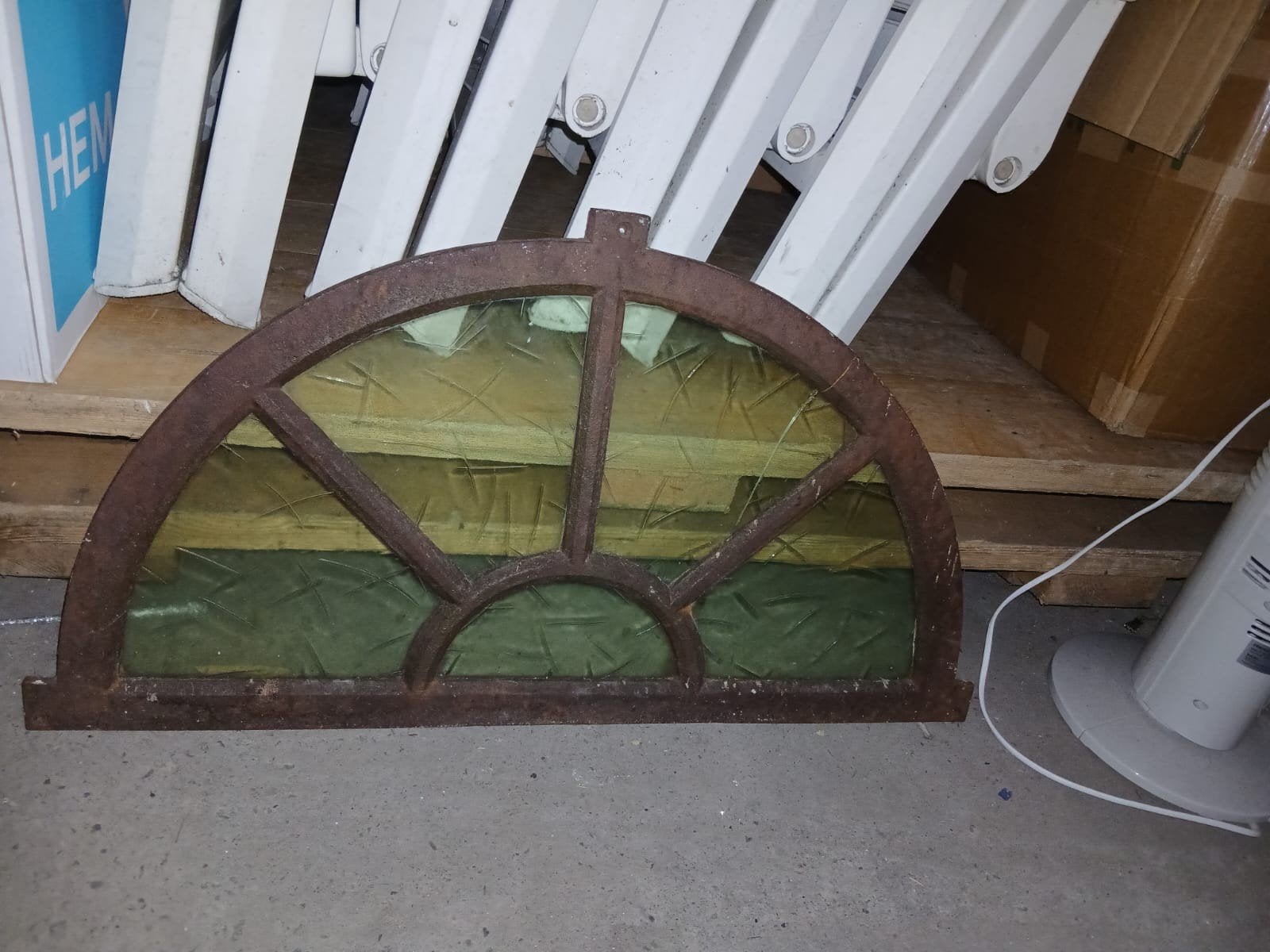 Stalraam incl glas, gietijzer, Ophalen, Minder dan 80 cm, Minder dan 80 cm